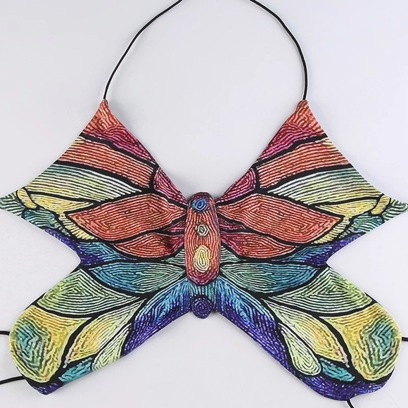 Monarch Rainbow Boho Strapy Brami Cami In Multicolor - Picture 5 of 7